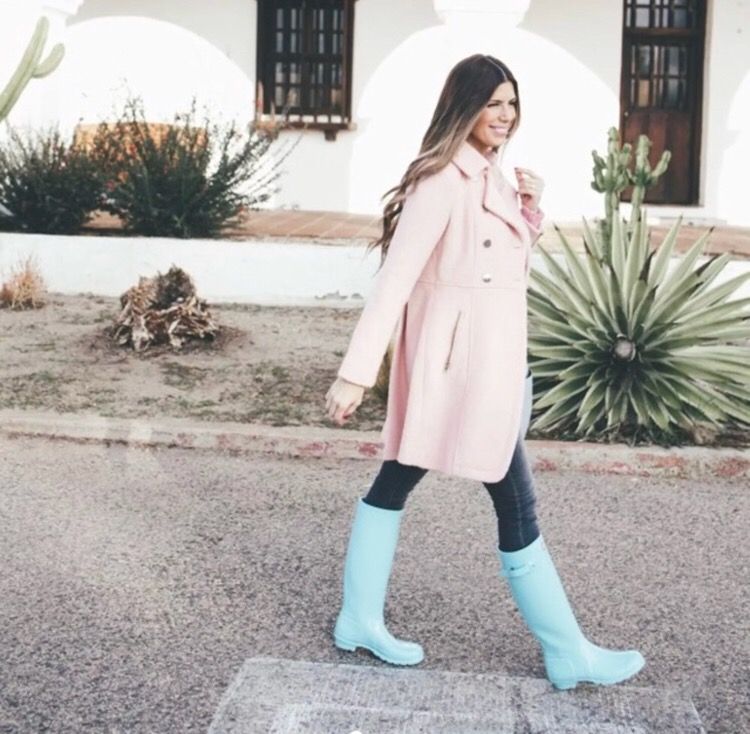Hunter Boots Original Tall Glossy In Pale Mint 7