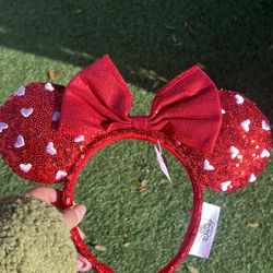 Red Valentine Disney Ears