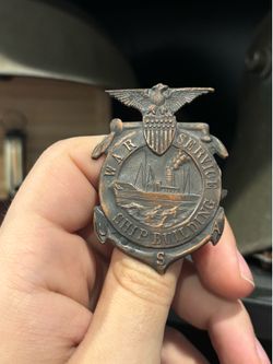 WW1 US navy ship builder’s badge