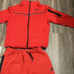 Red Nike Tech Fleece