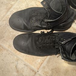 Black Red Wing Steel Toe Boots 11.5