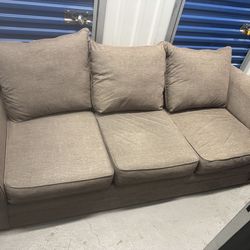 Couch very good condition  39” deep  88” long  20 1/2” floor to seat 34” tall in back  PICK UP AT 6921 Fifth Ave, Pittsburgh, PA 15206 COMPASS STORAGE