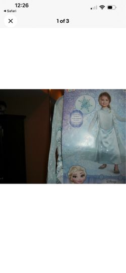 Disney Frozen Elsa Halloween costume youth girls deluxe Medium 7-8 new
