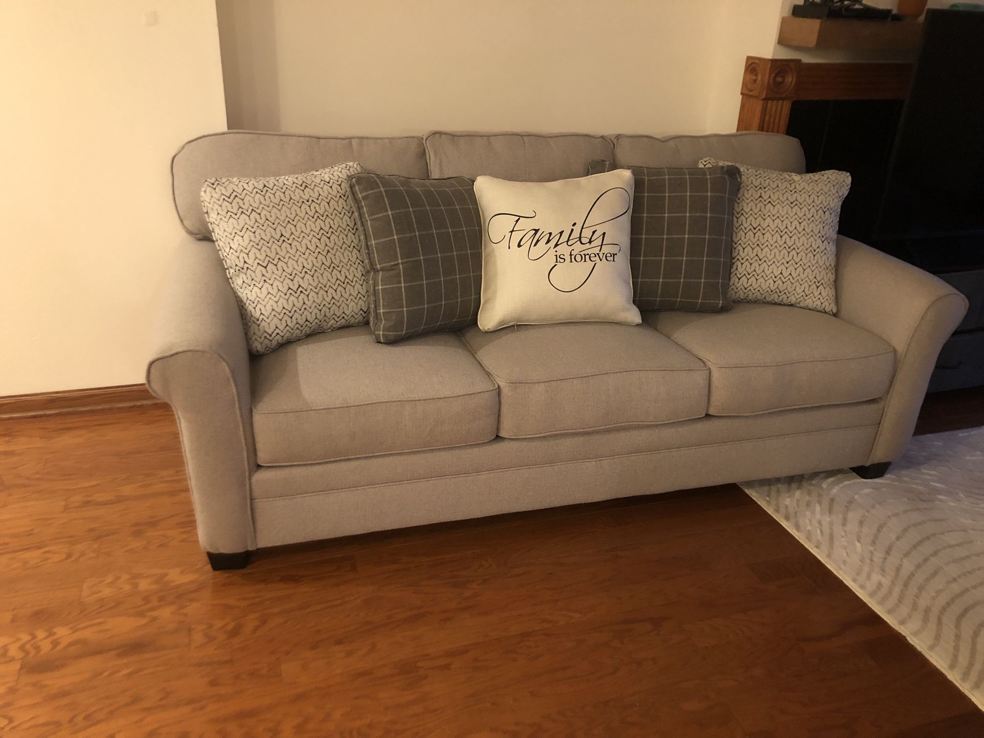 7ft Grey Sofa For Sale!