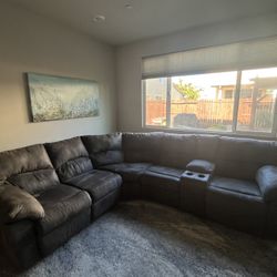 Gently Used Sofa w/two Recliners