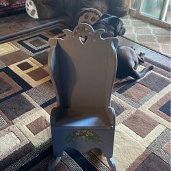 Nice Wooden Rocking Chair For Plants, Dolls Etc. Great Condition 24” X11”. Great Find!!!