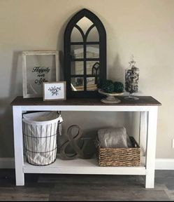 New wood entry way table
