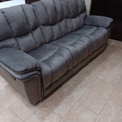 *Free Orlando Area Delivery*---Barcelona  Gray Fabric Reclining 3 Piece Living Room Sets---Now $1499---No Credit Needed Financing Available 