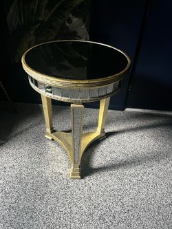 Mirrored antique side table