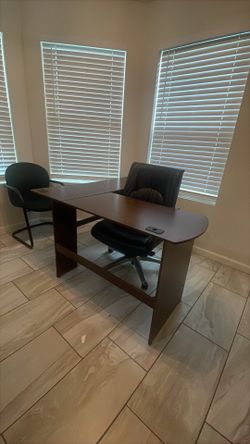 Modern Desk and Lether chair