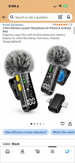 Bayanbulu Wireless Lavalier Microphone Set Black