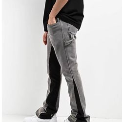 New Size Men’s Size M 37” Inseam Ninth Hall Full Elastic Stacked Flared Jogger Knit Sweatpant Skater Streetwear