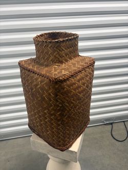 Handwoven Wicker Basket Vase