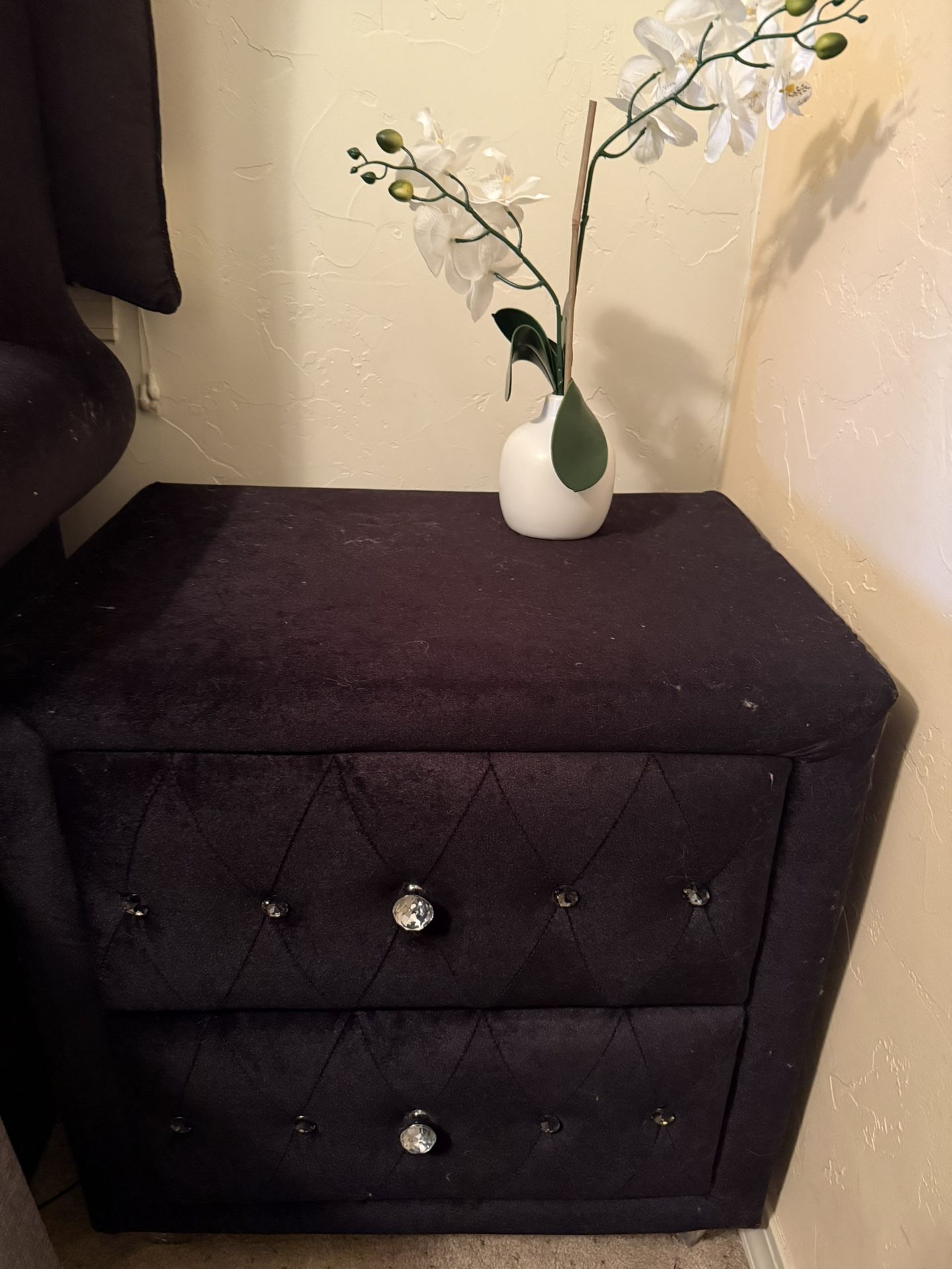 Black Large Nightstand