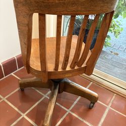 Vintage Wooden Desk Chair