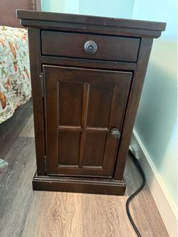 Side or end table with electric plug ins