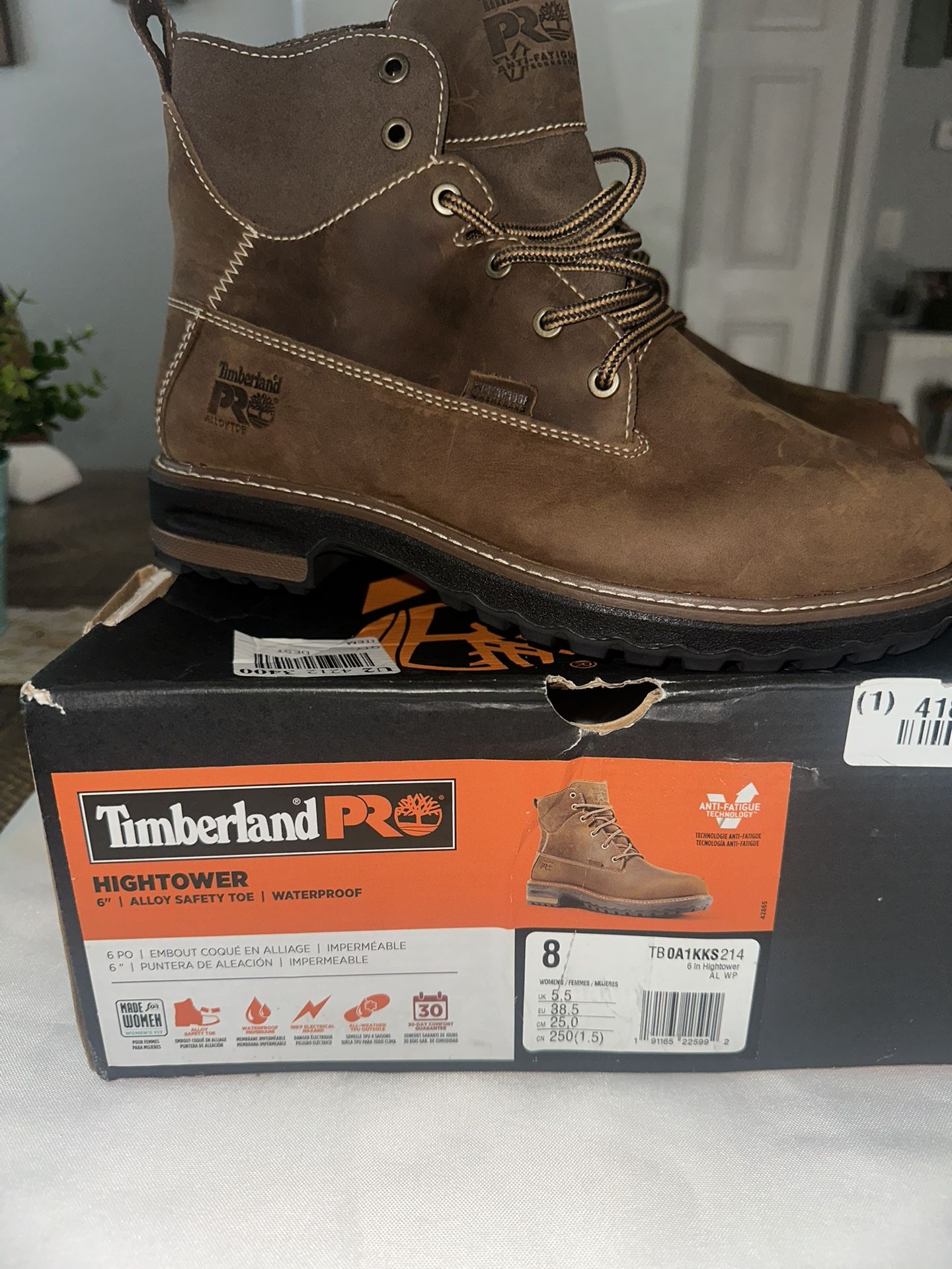 New Timberland Pro Women's Hightower 6" Alloy Toe Waterproof Work Boot