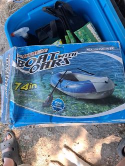 74in boat with oars