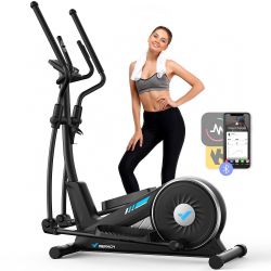 MERACH Elliptical Exercise Machine for Home Use, Elliptical Machine with Hyper-Quiet Magnetic Drive System, 16-Level Resistance Adjustment