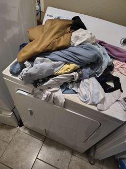 Couch love seat, washer and dryer