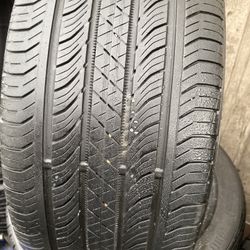 2 TIRES GOOD CONDITION CONTINENTAL P245-45-18 PROCONTAC 