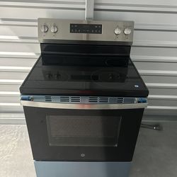 GE 30 in. 4 Burner Element Free-Standing Electric Range in Stainless Steel w/Stainless Knobs