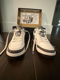 Nike Air Jordan Spizike Low GS White/Cool Grey Size 5Y Excellent Condition w/ Box
