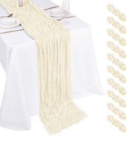Ivory Cheesecloth Table Runners 10ft