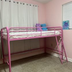 Twin size Low Profile Loft Bed, Pink