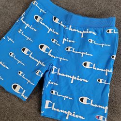 Champion Men Reverse Weave CutOff Active Shorts Xl AOP Blue