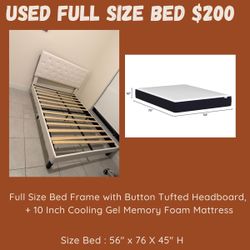 USED FULL SIZE BED $150