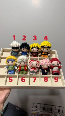 🧶Handmade crocheted Naruto Keychains