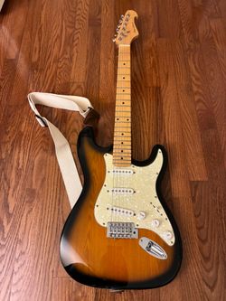 Spectrum Strat Style Electric Guitar with Strap and Gig Bag