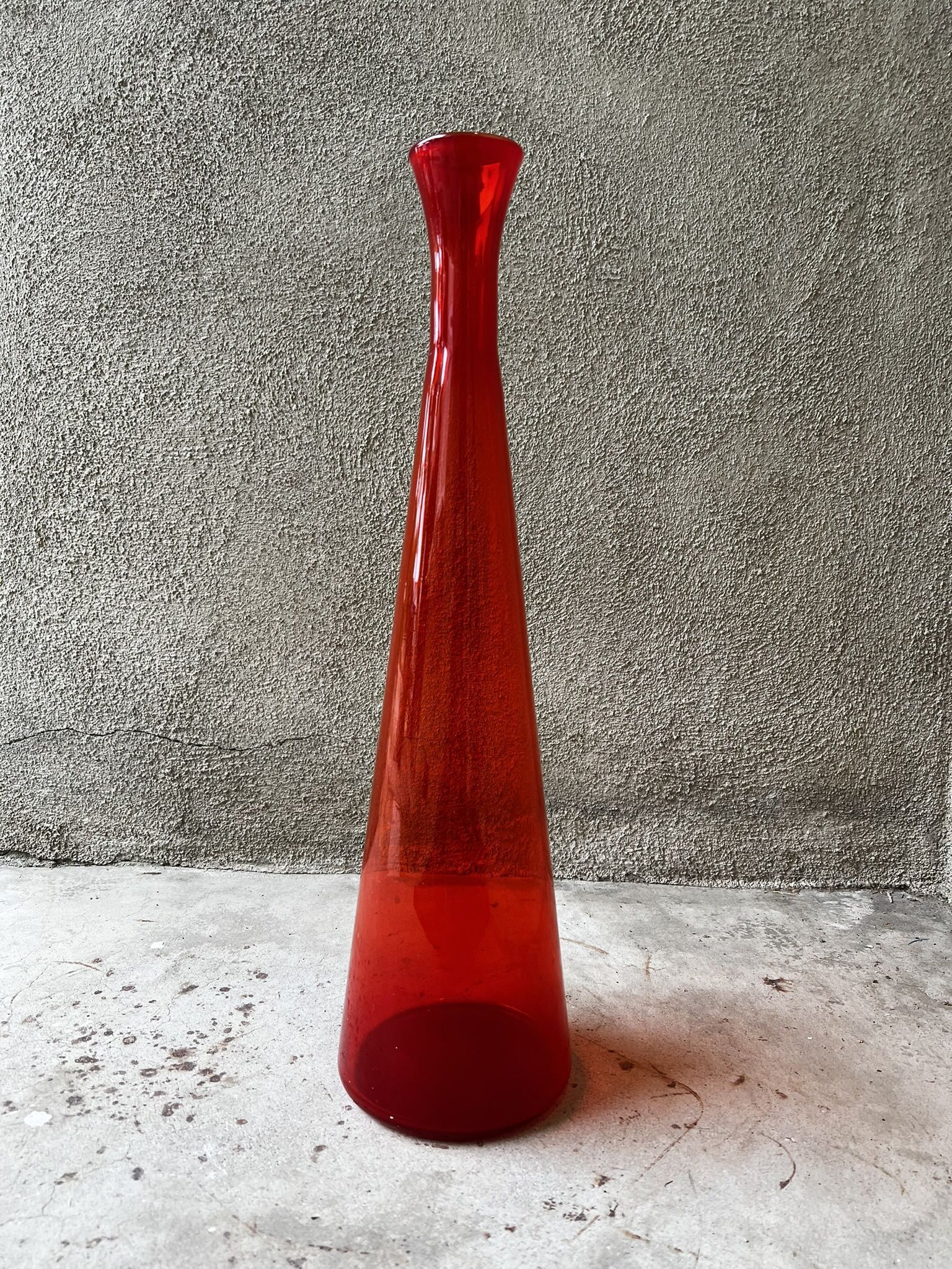 Vintage Mid-century Modern Beaker Shape Vase - Tangerine