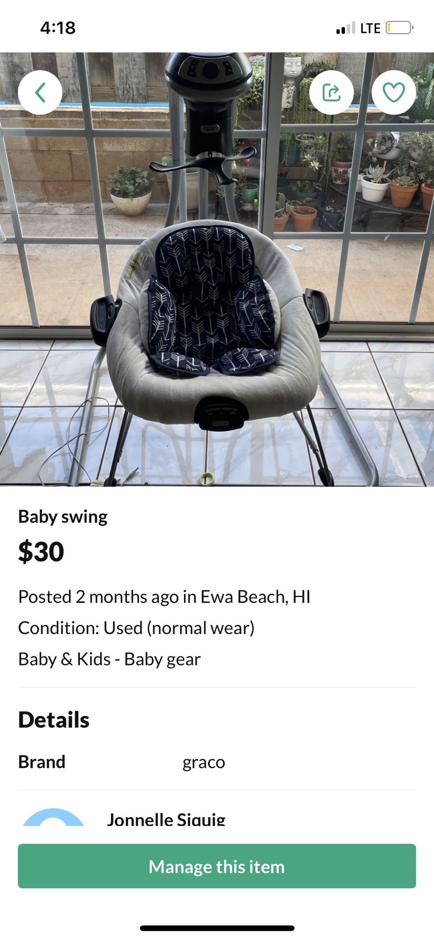 baby swing 