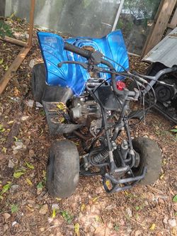 The blue atv is for fix or parts motor works  the atv orange is for parts Whittier rioby need carburetor