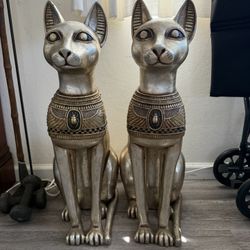 Pair Of- Tall And Big Egyptian Cat 