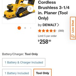 bran j new out of the box DeWalt planer model number DCP 580 type 1