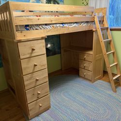 Twin Wood Bunkbed 
