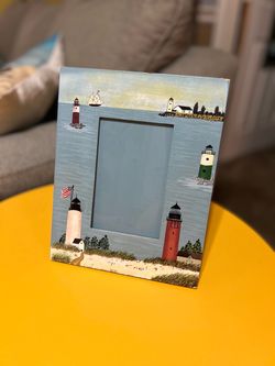 Lighthouse Nautical 4x6 Wooden Picture Frame