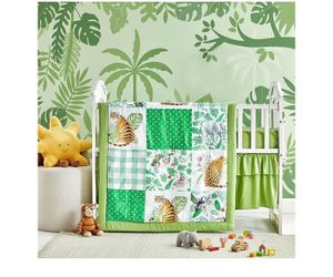 New  3 Pieces Baby Cute Quilted Comforter with Fitted Sheet and Bed Skirt