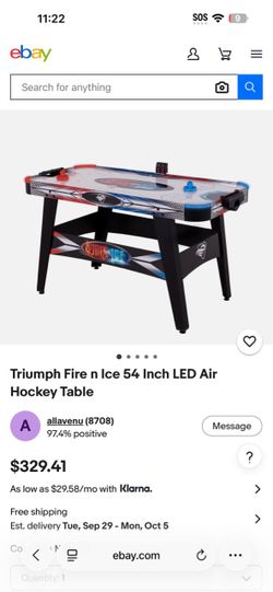 Triumph Fire n Ice 54 Inch LED Air Hockey Table
