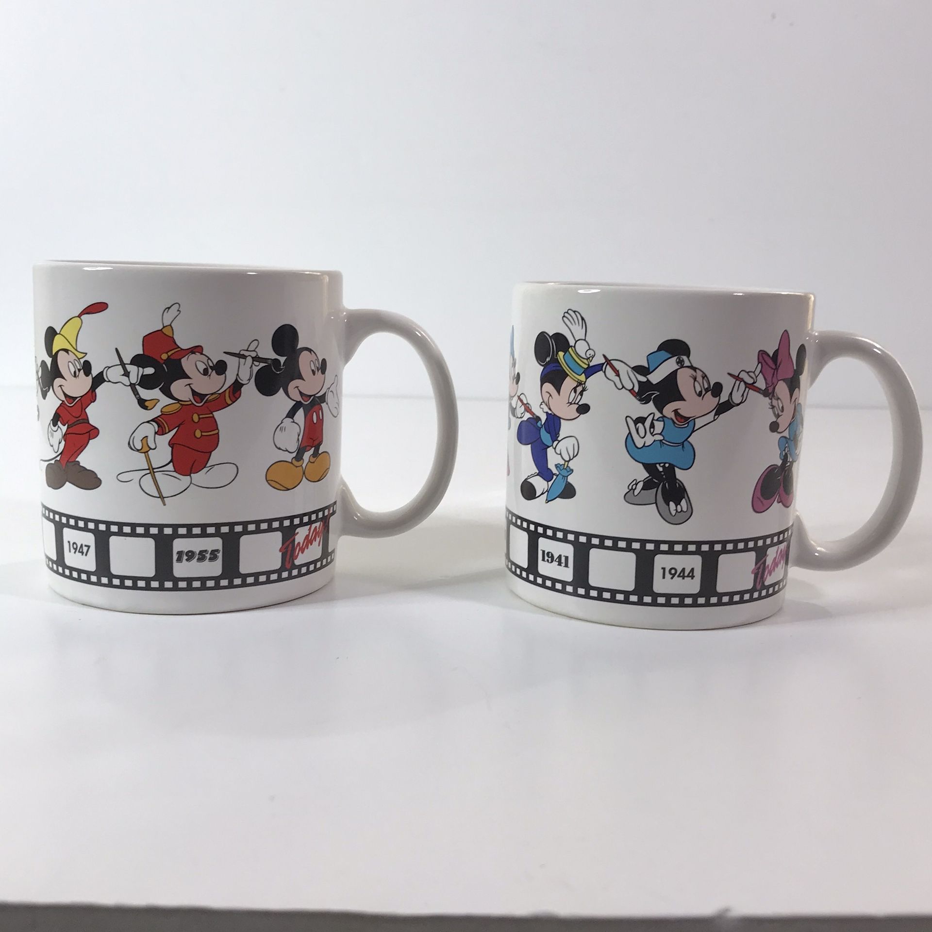 Walt Disney Mickey & Minnie Mouse Mugs Set of 2