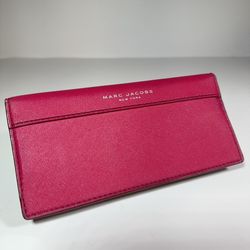 Marc Jacobs card holder wallet hot pink/black