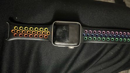 Apple Watch with Rainbow Nike Sport Band