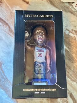 NBA NFL LA Rams Myles Garrett Cleveland Cavaliers Bobblehead SGA 12/3/24 NIB NEW