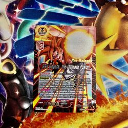 Dragon Ball Super Dawn of the Z Legends SS4 Gogeta the ultimate fusion pre release card