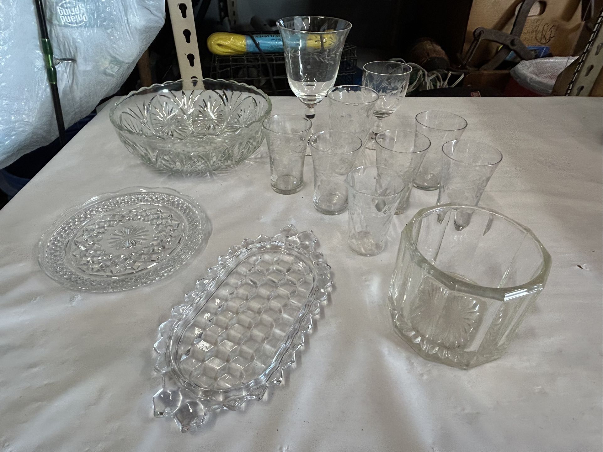 Vintage Lot Of Assorted Glassware/13 Pieces