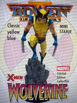 Bowen Designs mini Wolverine Mini Statue yellow blue outfit