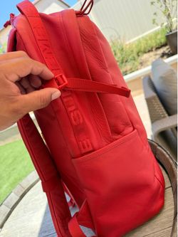 Supreme Backpack FW23 Red Leather
